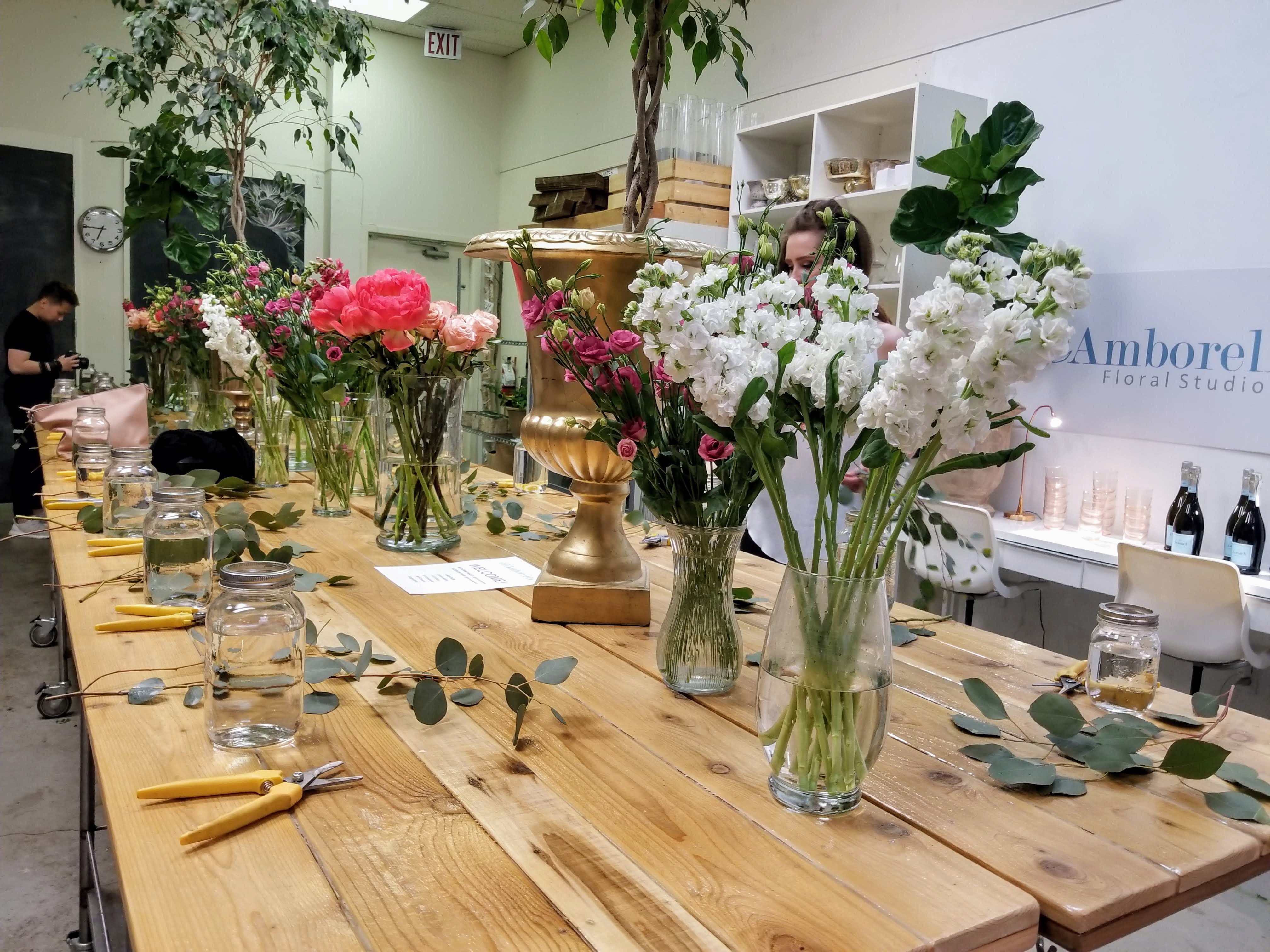 The workshop room at Amborella is just as charming as their bouquets!
